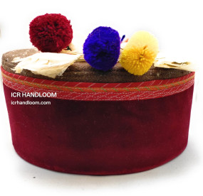 ICR Kinnouri Brown Woolen Cap - Traditional Pahadi Topi
