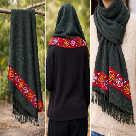 Black Cotton Trendy Kullu Design  Fancy Shaw