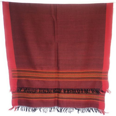 Maroon Cotton Trendy Kullu Design Fancy Shawl